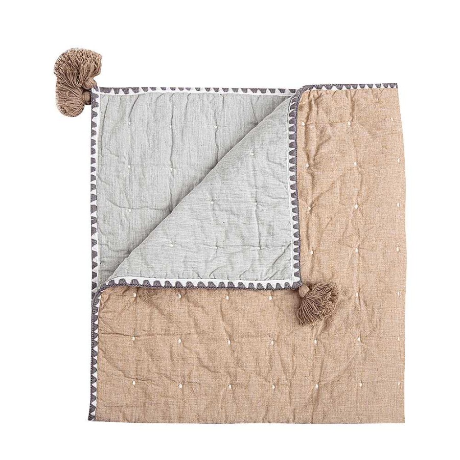 Nursery Crane Baby | Crane Ezra Copper Quilted Blanket