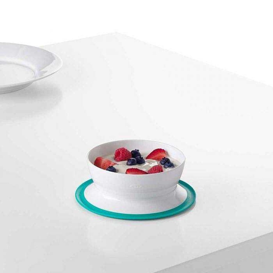 Feeding Oxo Tot Feeding Mats & Utensils | Oxo Tot Stick & Stay Bowl Teal