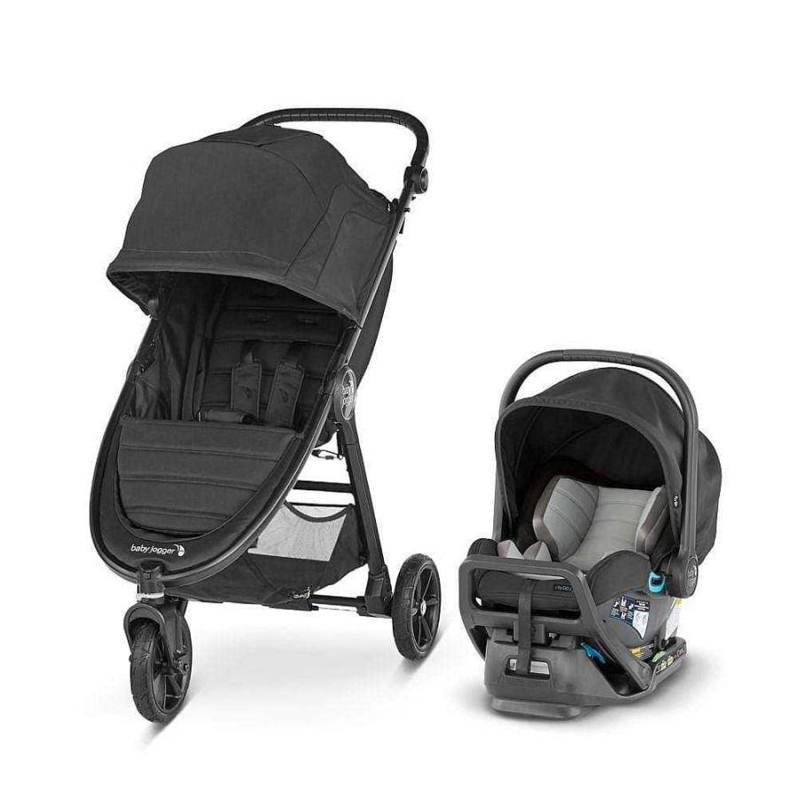 Strollers Baby Jogger Jogging Strollers | Baby Jogger City Mini Gt2 + City Go2 Travel System Opulent Black