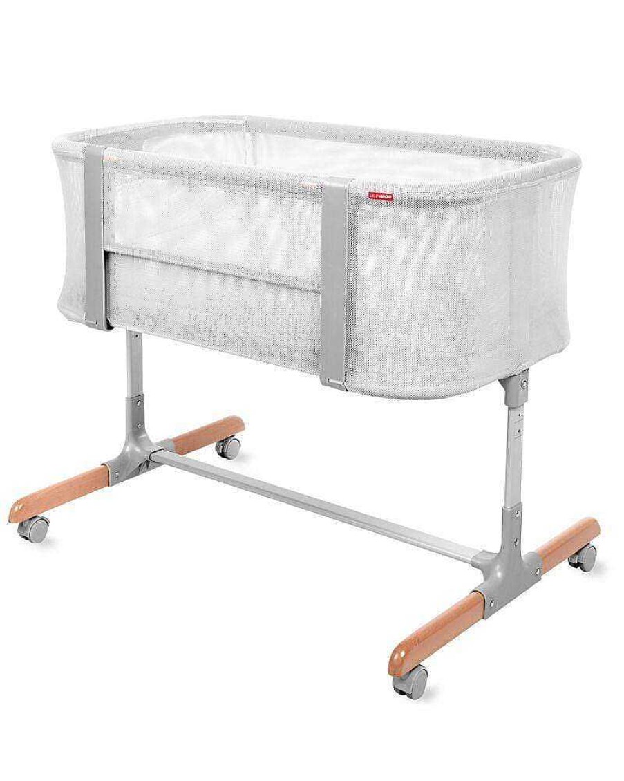 Nursery Skip Hop | Skip Hop Cozy-Up 2-In-1 Bedside Sleeper & Bassinet Grey