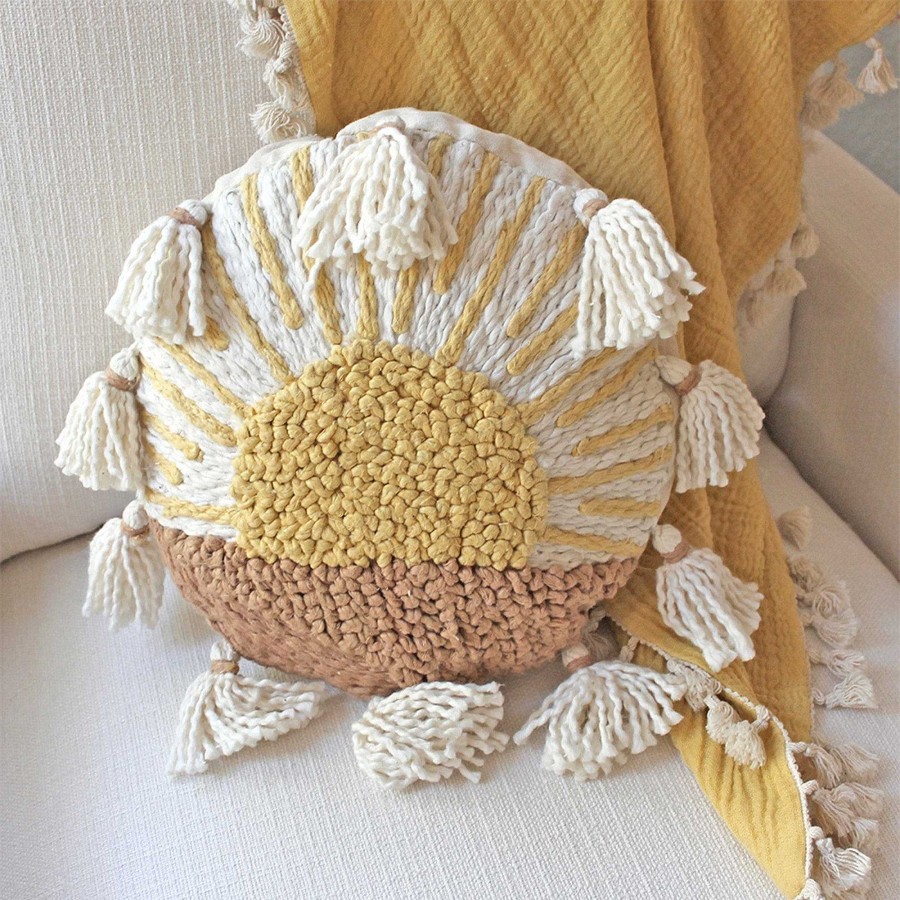 Nursery Crane Baby | Crane Baby Sunshine Pillow Cover With Fill & Bag