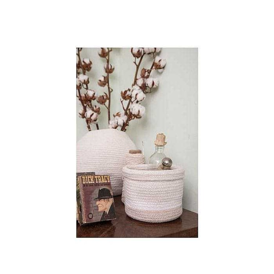 Nursery Lorena Canals | Lorena Canals Basket Mini Tricolor Ivory