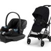 Strollers Cybex | Cybex Melio Carbon 3 + Aton G Bundle Moon Black