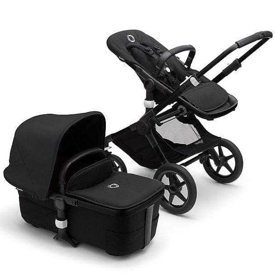 Strollers Bugaboo Full Size Strollers | Bugaboo Fox3 Complete Stroller Black Base Black/Midnight Black/Midnight Black