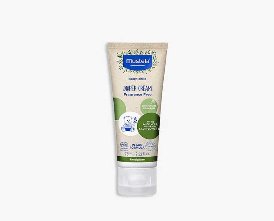 Bath & Care Mustela Perfume And Lotions | Mustela Organic Diaper Cream With Olive Oil And Aloe (75 Ml)