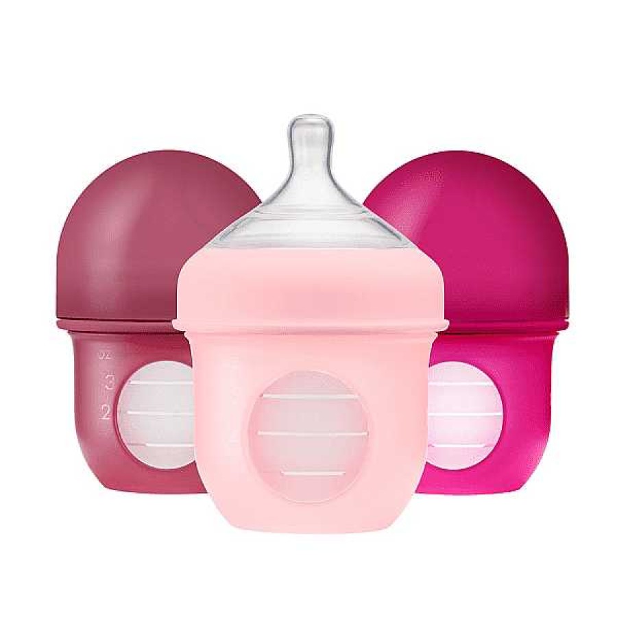 Feeding Boon Bottles & Accessories | Boon Nursh Silicone Pouch Bottle 4Oz 3 Pack