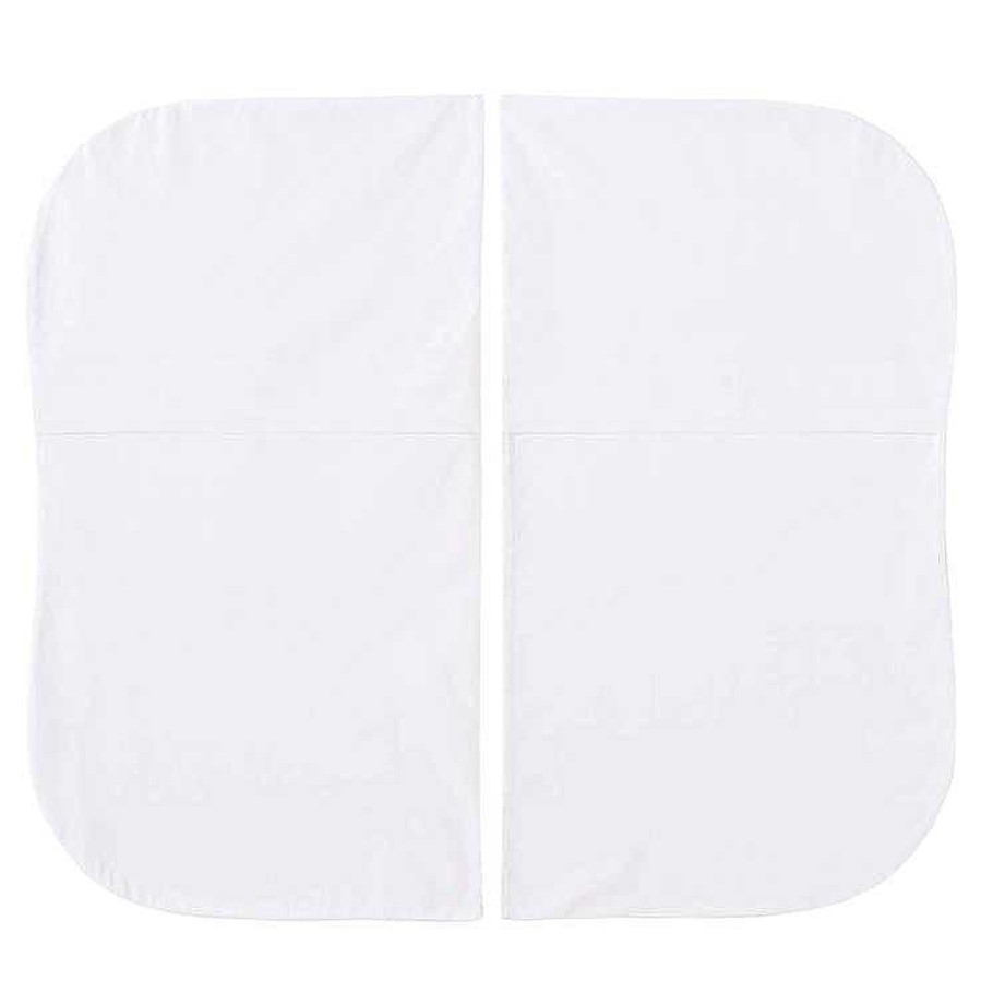 Nursery Halo Crib Sheets | Halo Bassinest White Fitted Sheet - Twin (2 Pack)