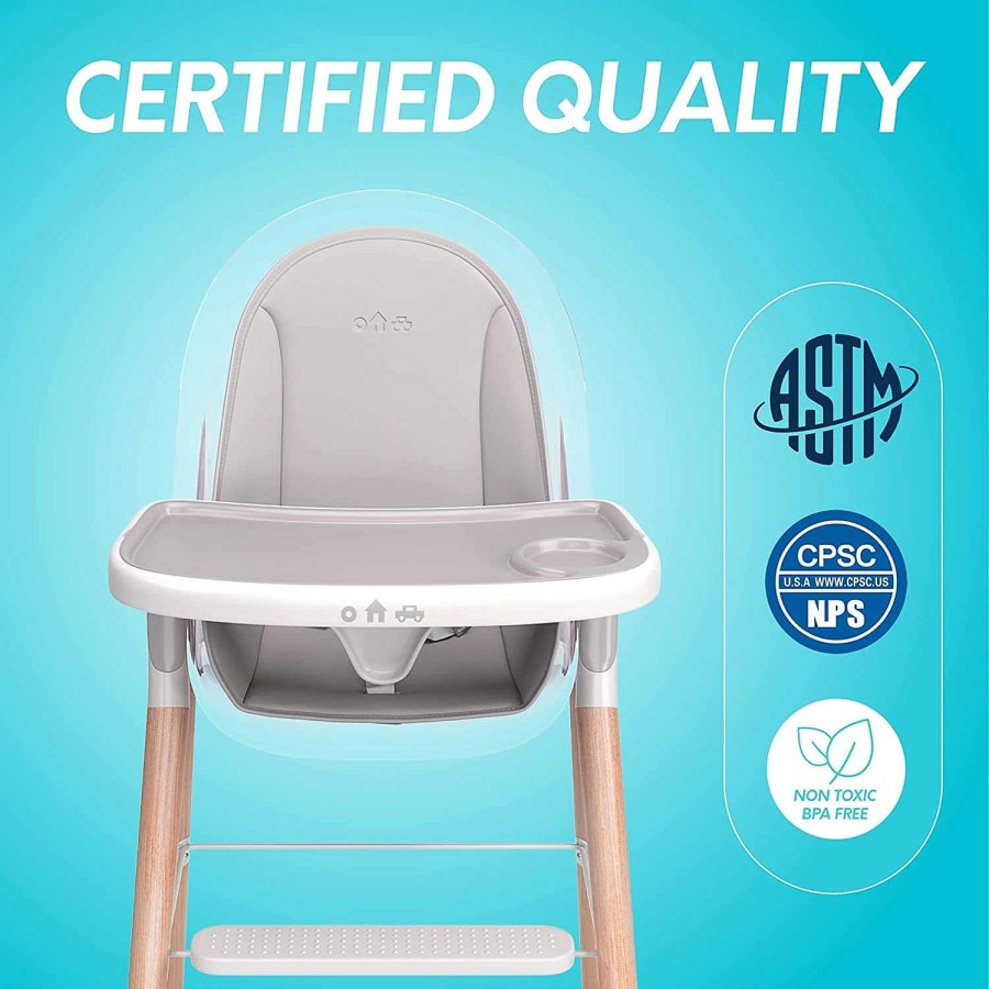 Feeding Children Of Design | Children Of Design Deluxe High Chair With Removable Cushion