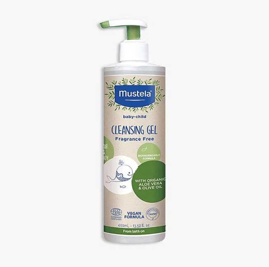 Bath & Care Mustela Perfume And Lotions | Mustela Organic Cleansing Gel With Olive Oil And Aloe (400 Ml)