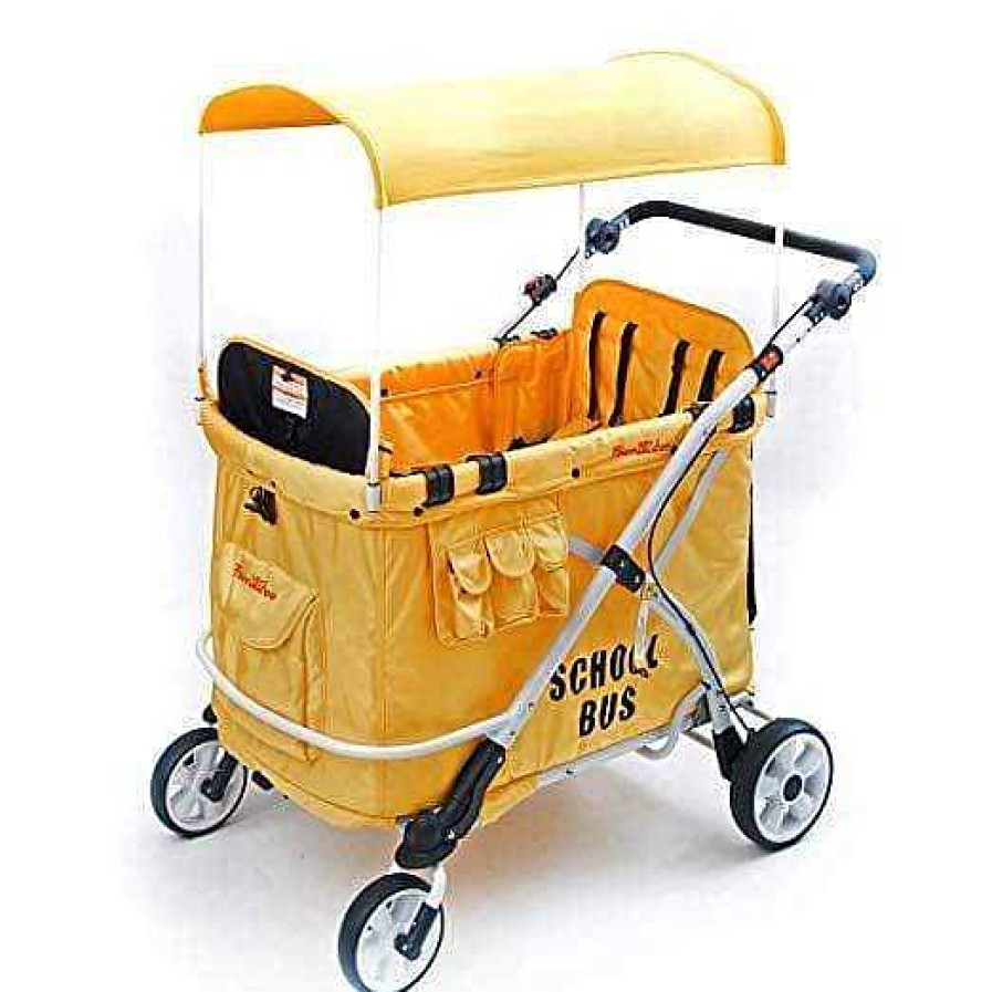 Strollers Wonderfold Wagon | Wonderfold Wagon Mj06 Multifunction Quad Stroller Wagon (4 Seater School Bus)