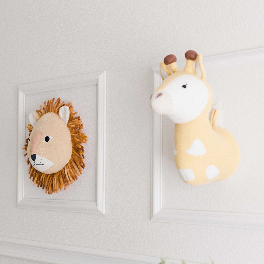 Nursery Crane Baby | Crane Baby Lion Plush Head Wall Decor