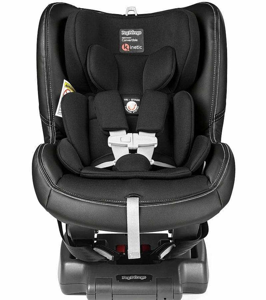 Car Seats Peg Perego | Peg Perego Convertible Kinetic Licorice- Black Eco-Leather