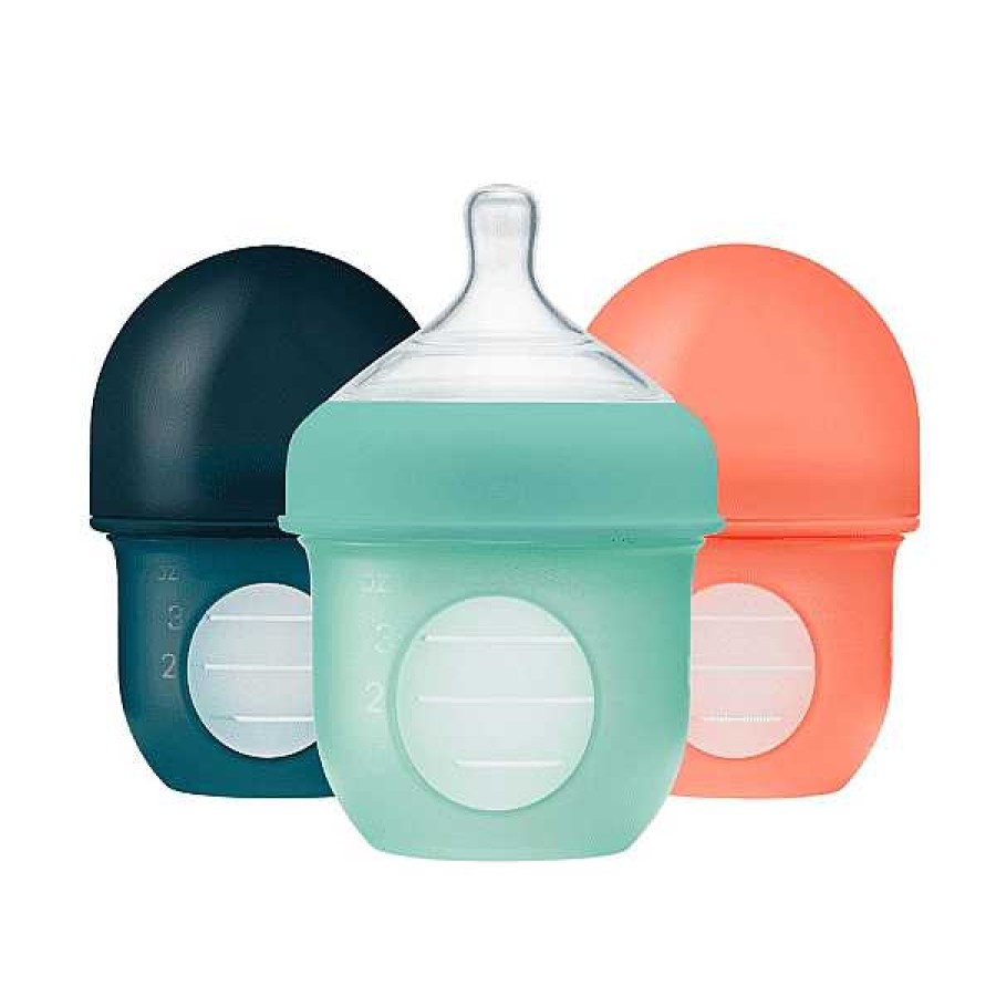 Feeding Boon Bottles & Accessories | Boon Nursh Silicone Pouch Bottle 4Oz 3 Pack