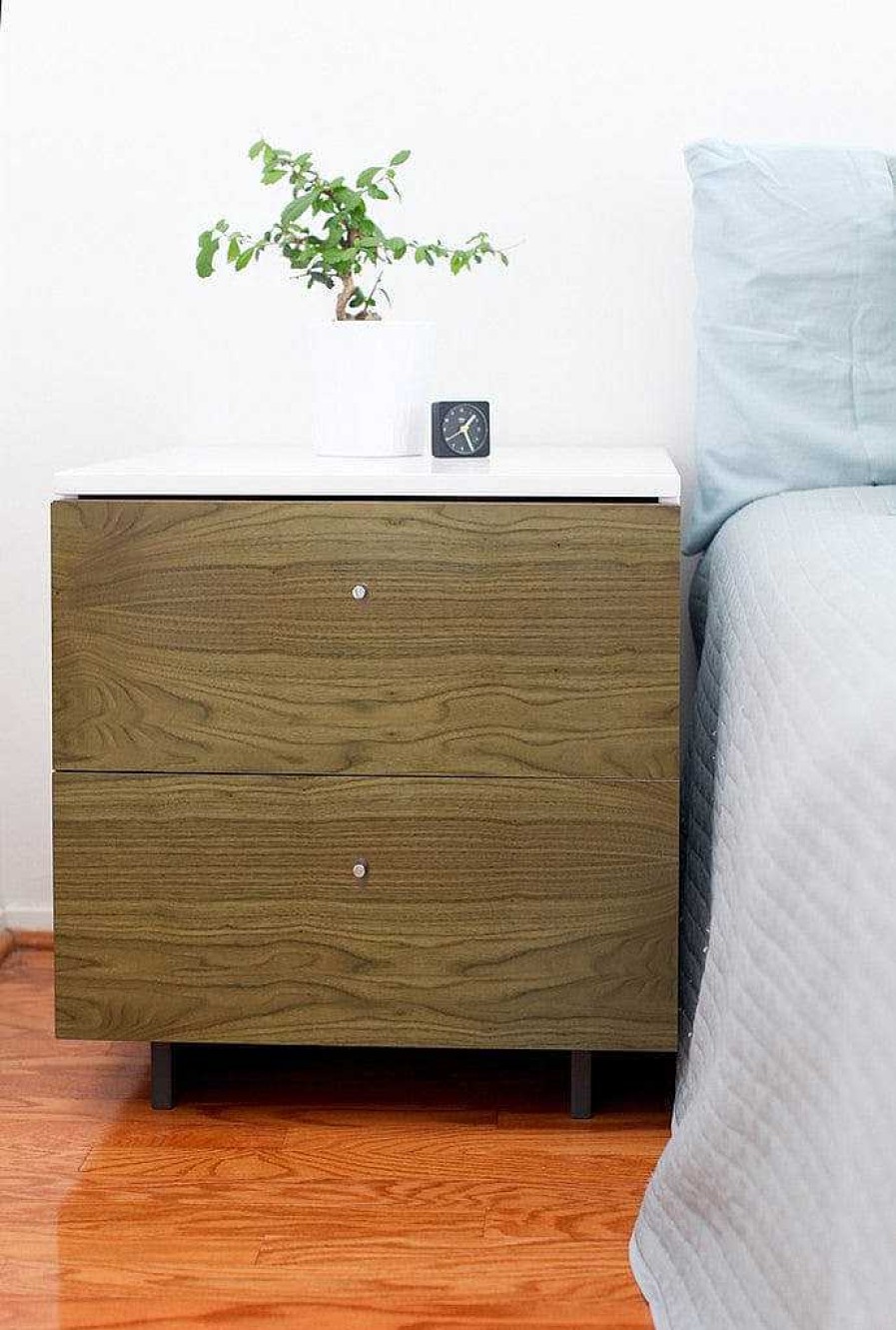 Nursery Spot On Square | Spot On Square Roh Nightstand White/Walnut