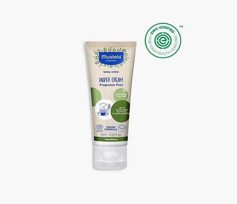 Bath & Care Mustela Perfume And Lotions | Mustela Organic Diaper Cream With Olive Oil And Aloe (75 Ml)