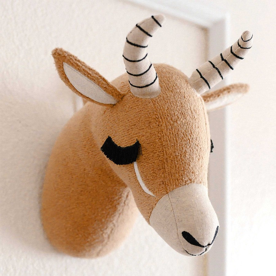 Nursery Crane Baby | Crane Baby Antelope Plush Head Wall Decor