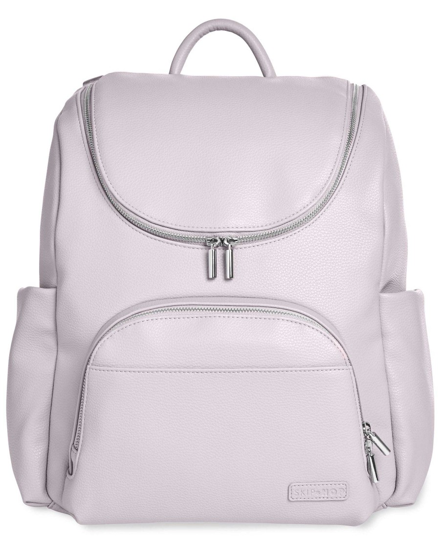 Strollers Skip Hop Travel Bags | Skip Hop Evermore 6-In-1 Diaper Backpack Set Dusty Lavender Dusty Leather