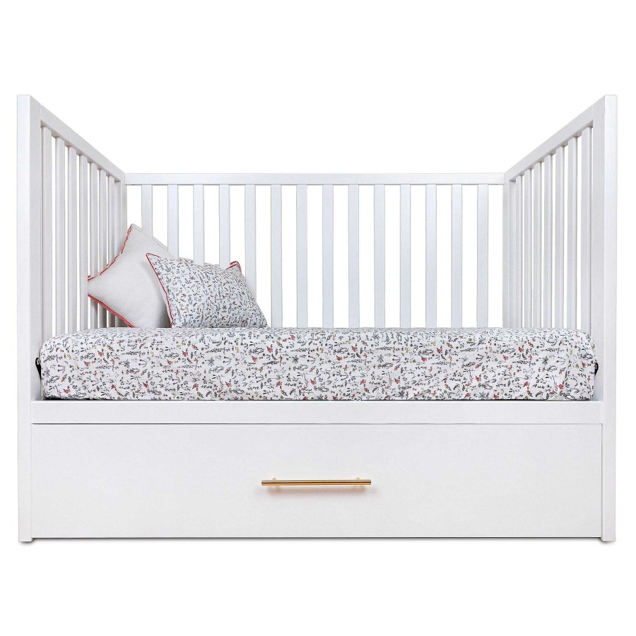 Nursery HushCrib | Hush Crib With Trundle Gold Handle