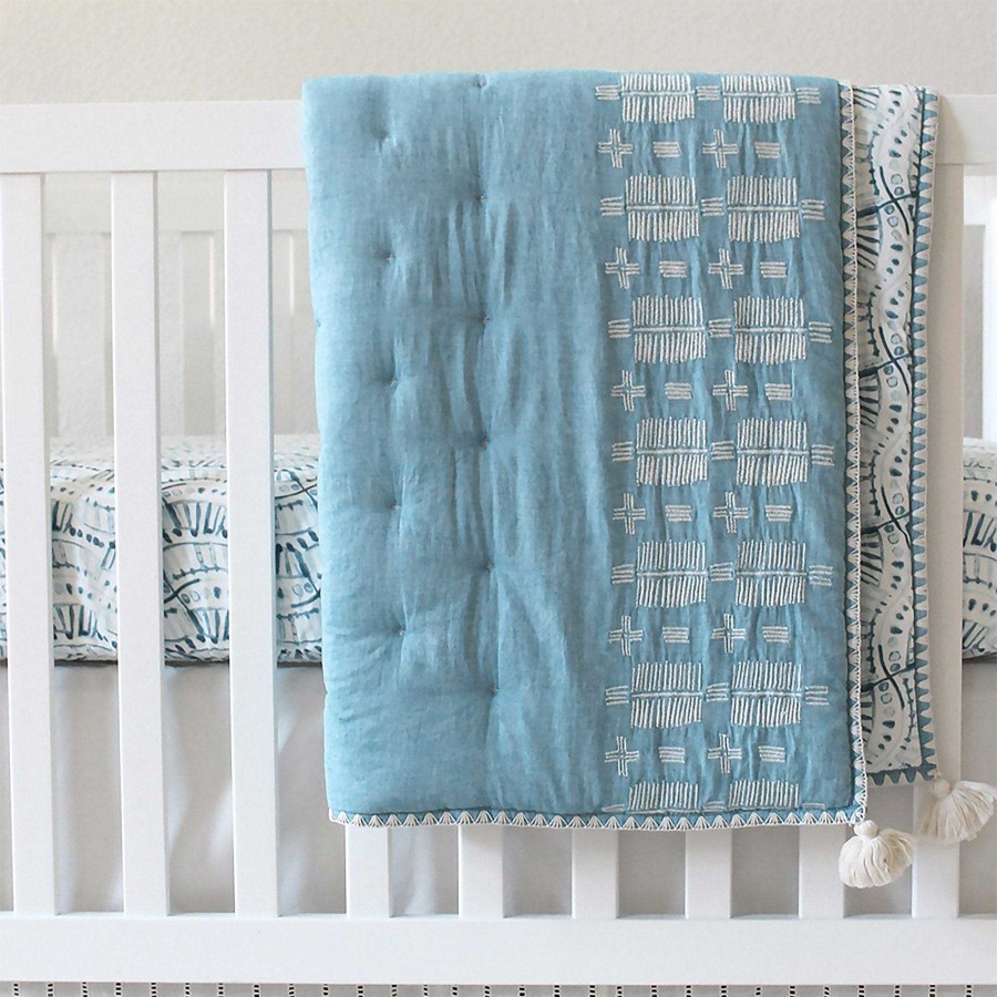 Nursery Crane Baby | Crane Caspian Quilted Blanket