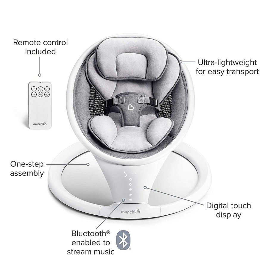 Nursery Munchkin | Munchkin Bluetooth Enabled Baby Swing