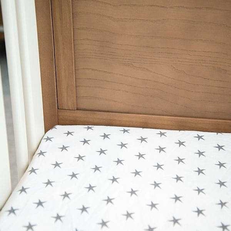 Nursery Ely's & Co. Crib Sheets | Elys & Co 2 Pack Waterproof Pack N Play Sheets Grey Stars