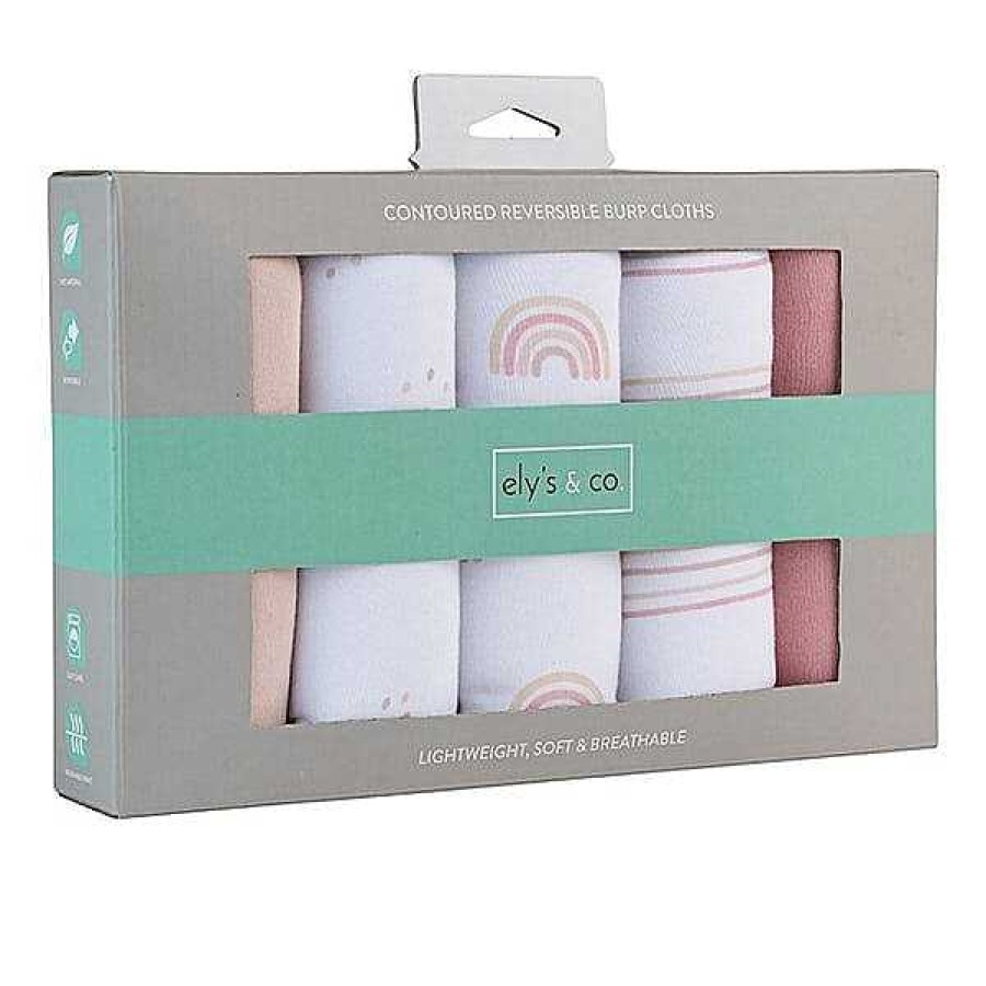 Feeding Ely's & Co. Bibs & Burp Cloths | Elys & Co 5 Pack Absorbant Burp Cloths