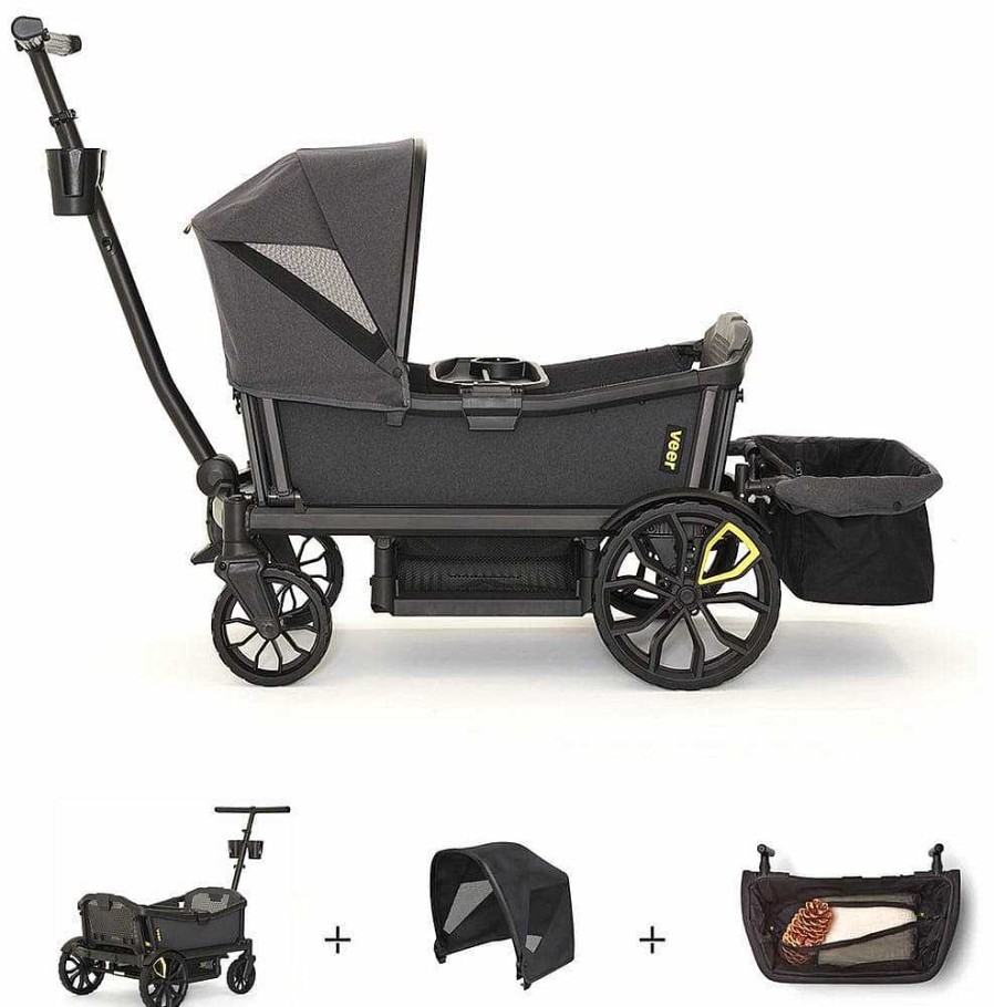 Strollers Veer | Veer Cruiser Bundle (Cruiser, Basket, Canopy) Xl