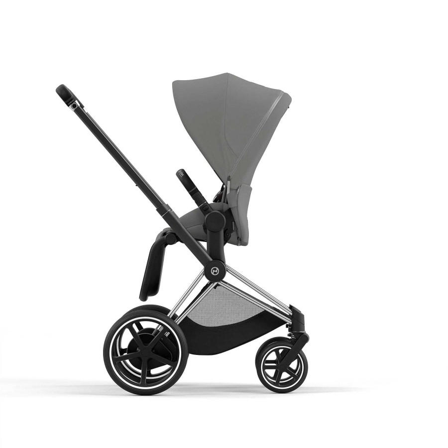 Strollers Cybex Full Size Strollers | Cybex Epriam 2 Complete Stroller Chrome/Black