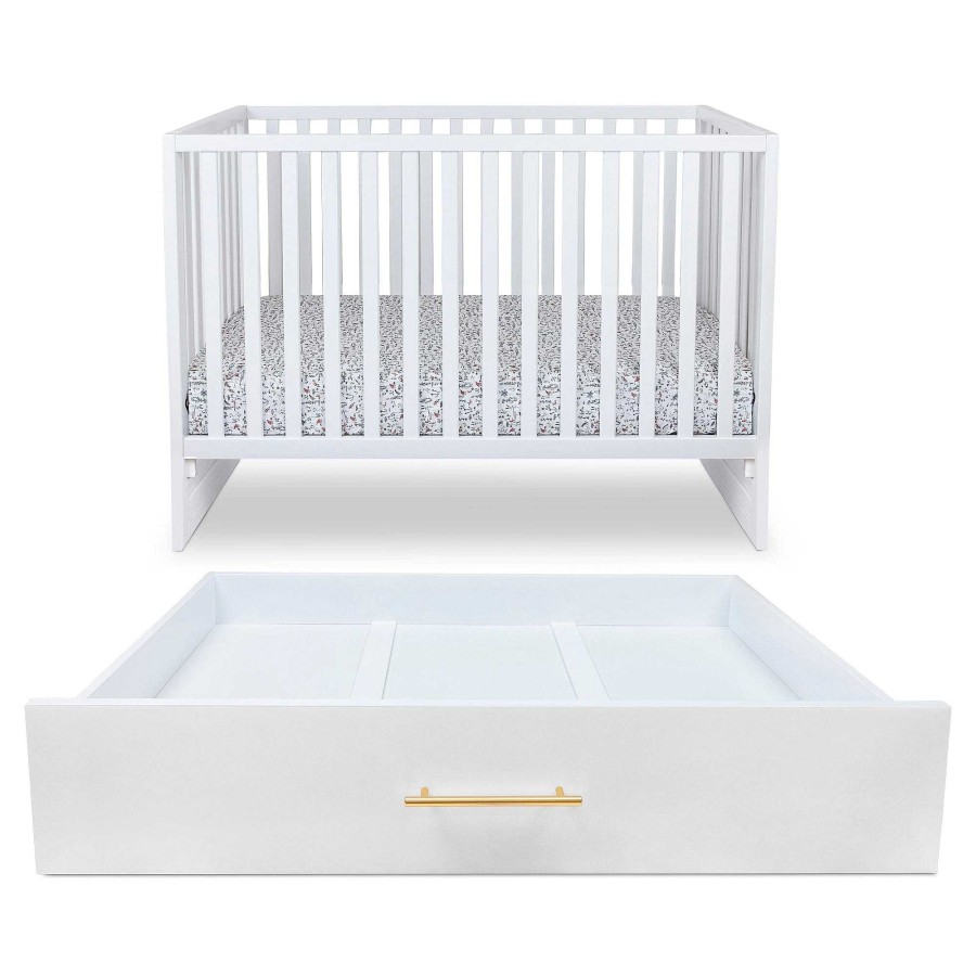 Nursery HushCrib | Hush Crib With Trundle + Custom Fabric Mattress For Trundle