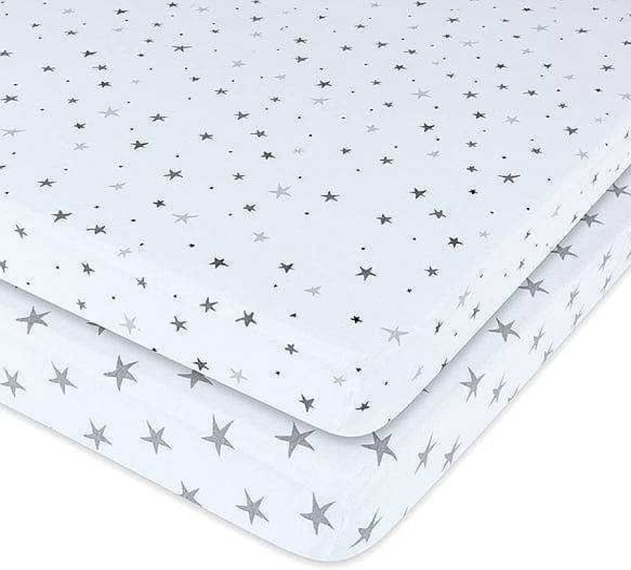 Nursery Ely's & Co. Crib Sheets | Elys & Co 2 Pack Waterproof Crib / Toddler Bed Sheets