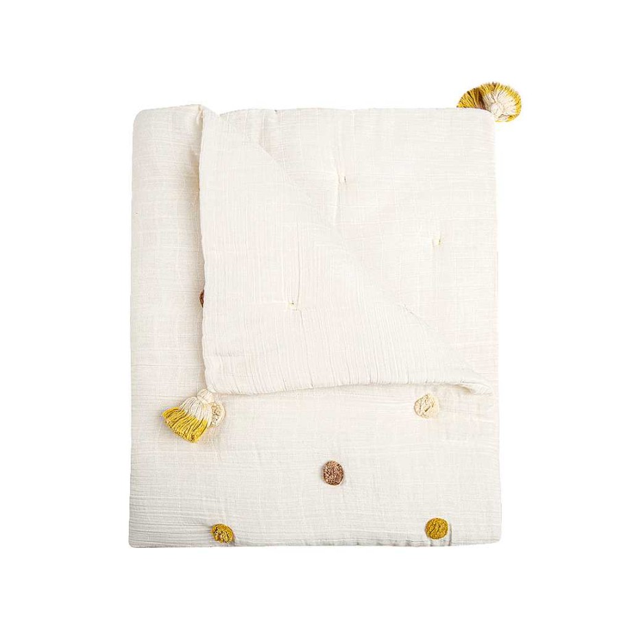 Nursery Crane Baby | Crane Kendi Pom Pom Blanket