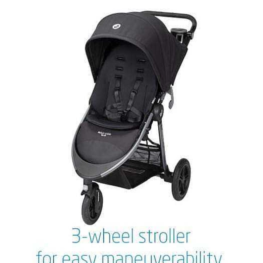 Strollers Maxi Cosi Full Size Strollers | Maxi Cosi Gia Xp 3-Wheel Stroller - Midnight Black