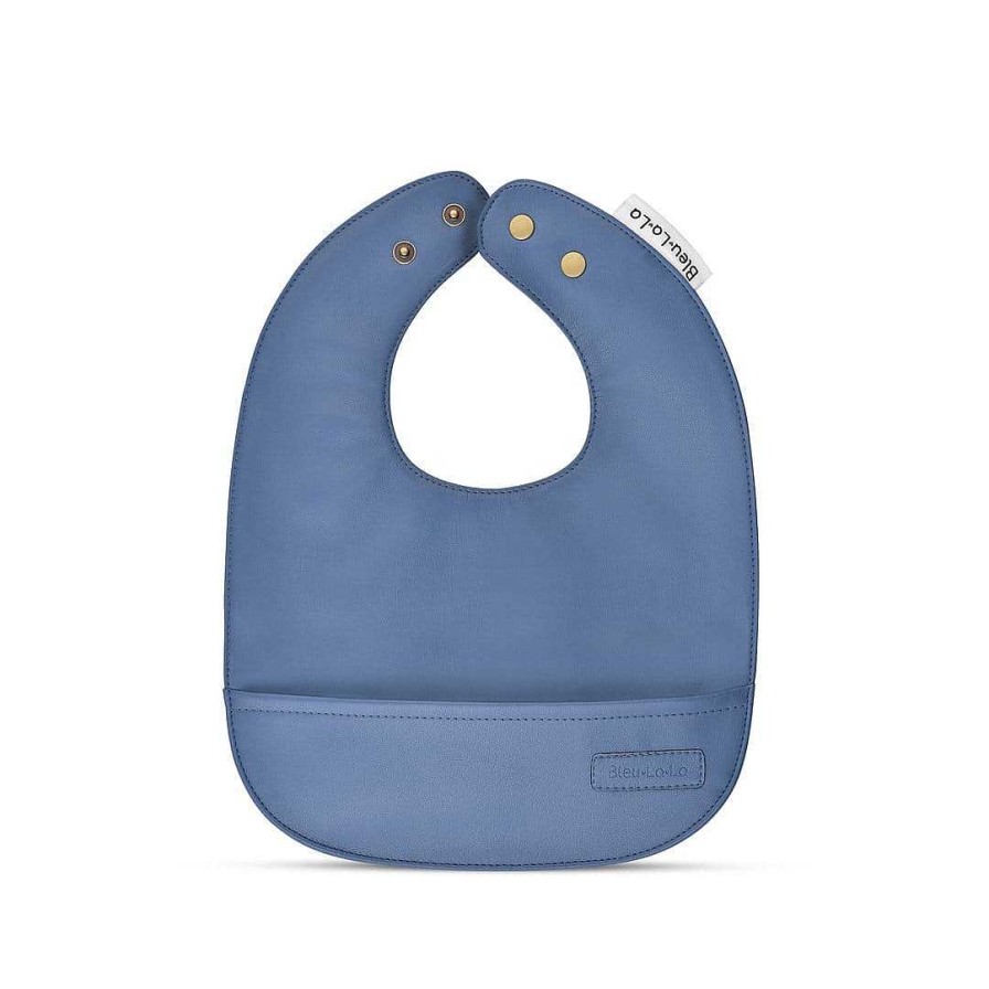 Feeding Bleu La La Bibs & Burp Cloths | Bleu La La Classic Vegan Leather Bib