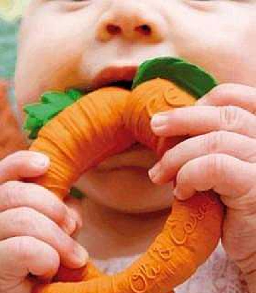 Feeding Oli&Carol Teethers | Oli&Carol Cathy The Carrot Teething Toy