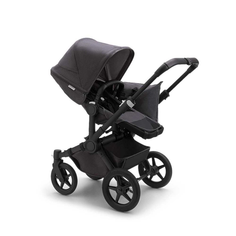 Strollers Bugaboo | Bugaboo Donkey 5 Mono Mineral Complete Stroller Black/Washed Black