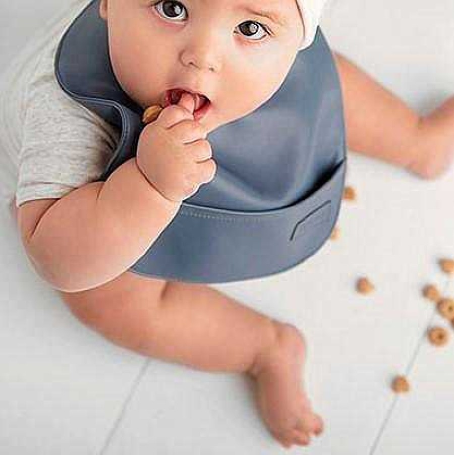 Feeding Bleu La La Bibs & Burp Cloths | Bleu La La Classic Vegan Leather Bib