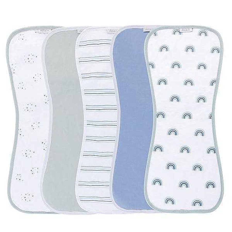 Feeding Ely's & Co. Bibs & Burp Cloths | Elys & Co 5 Pack Absorbant Burp Cloths