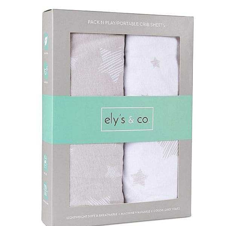 Nursery Ely's & Co. Crib Sheets | Elys & Co 2 Pack Cotton Pack N Play Sheets