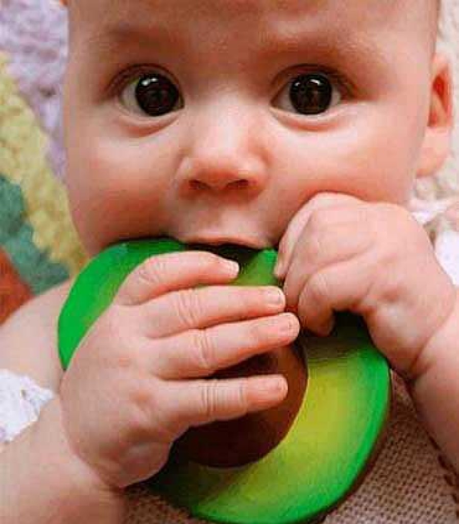 Feeding Oli&Carol Teethers | Oli&Carol Arnold The Avocado Teething Toy