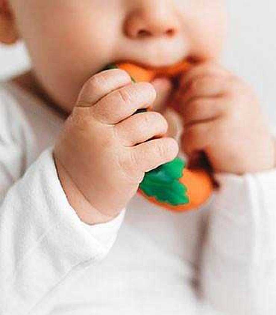 Feeding Oli&Carol Teethers | Oli&Carol Cathy The Carrot Teething Toy