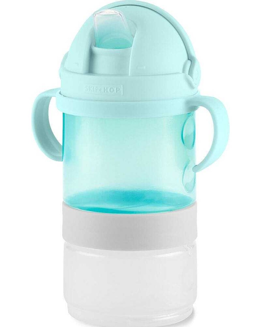 Feeding Skip Hop Bottles & Accessories | Skip Hop 2-In-1 Sip And Snack Stack 6M+ - Teal/Grey