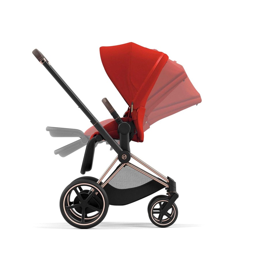 Strollers Cybex Full Size Strollers | Cybex Epriam 2 Complete Stroller Rose Gold/Brown