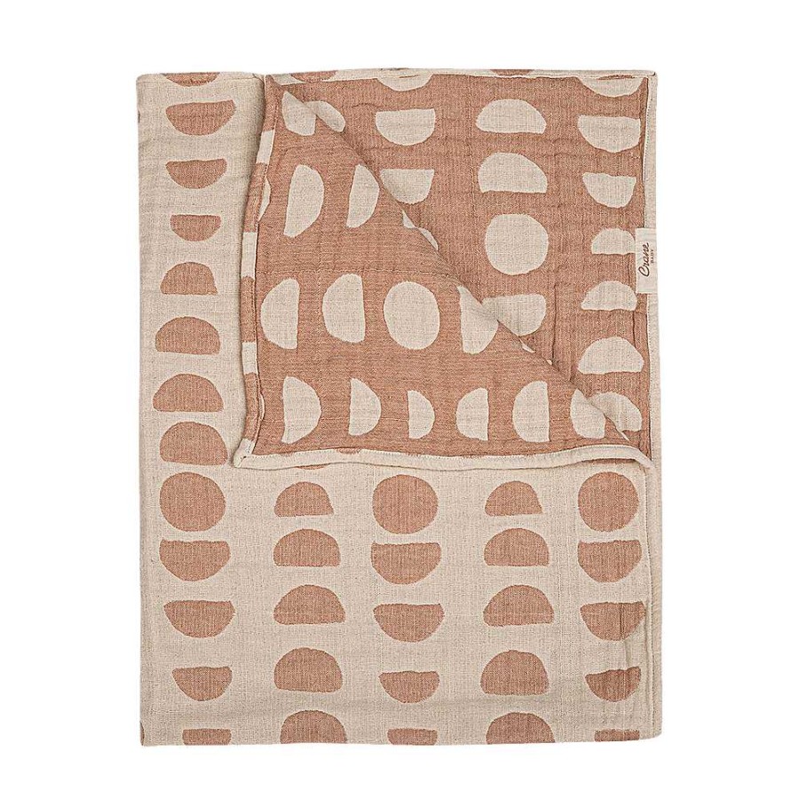 Nursery Crane Baby | Crane Jacquard Blanket Copper Moon Phase