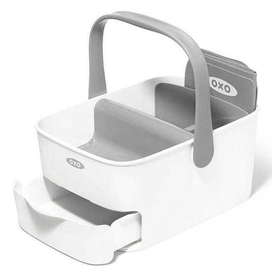 Nursery Oxo Tot Diaper Pails & Caddys | Oxo Tot Diaper Caddy With Changing Mat Grey