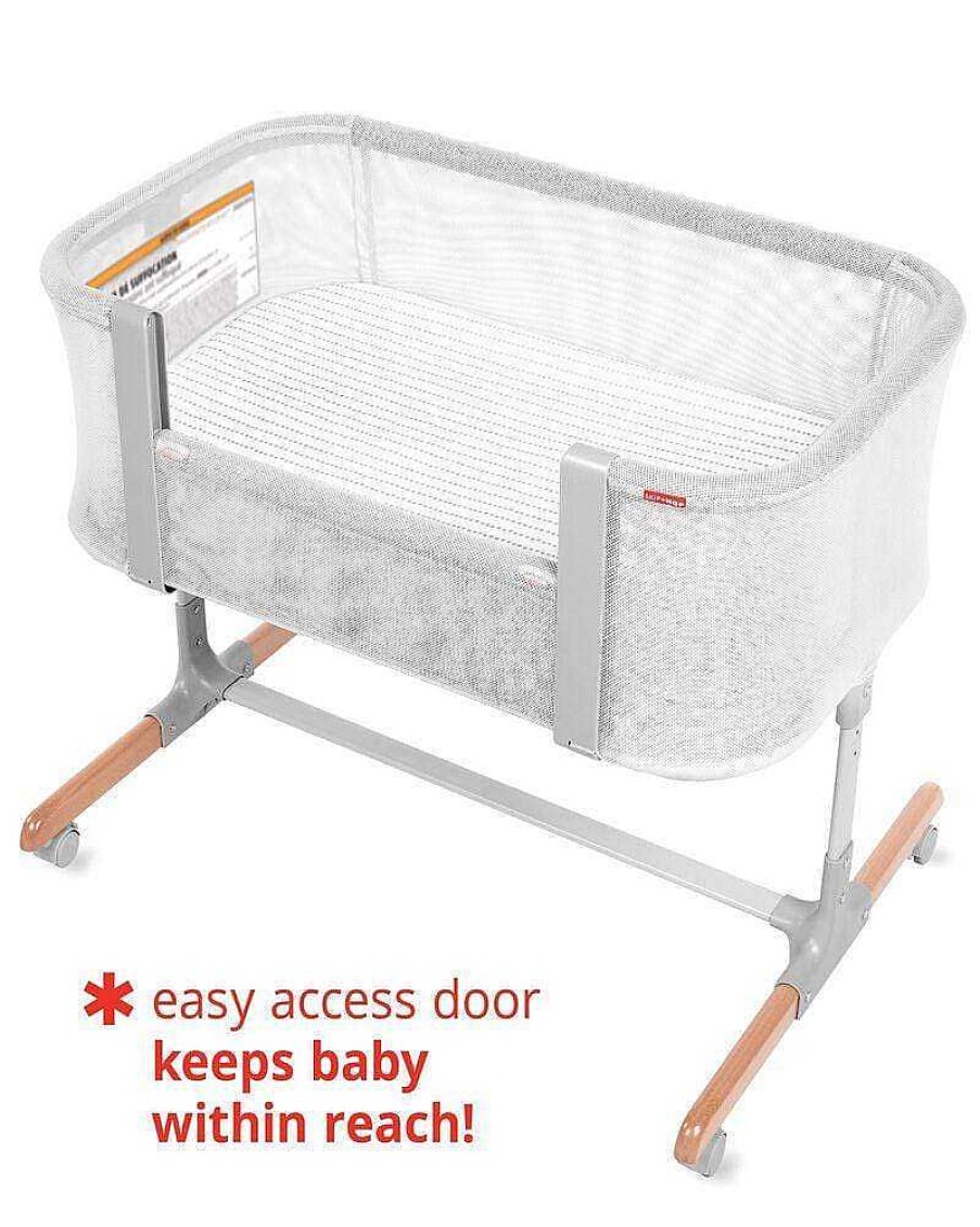 Nursery Skip Hop | Skip Hop Cozy-Up 2-In-1 Bedside Sleeper & Bassinet Grey