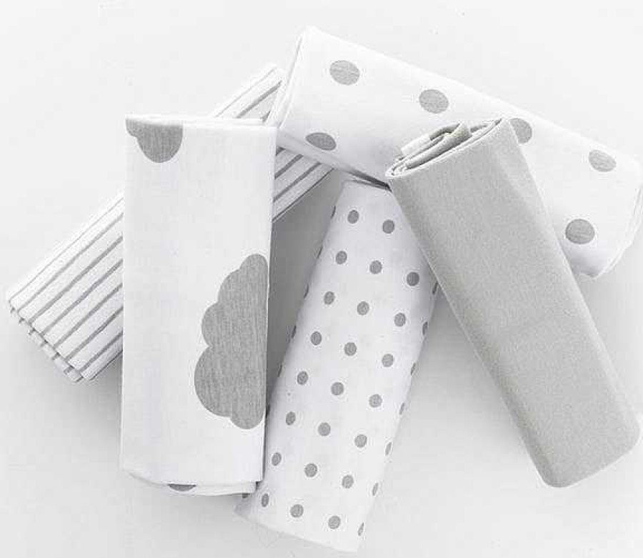 Feeding Ely's & Co. Bibs & Burp Cloths | Elys & Co Waterproof Burp Cloths Grey Combo