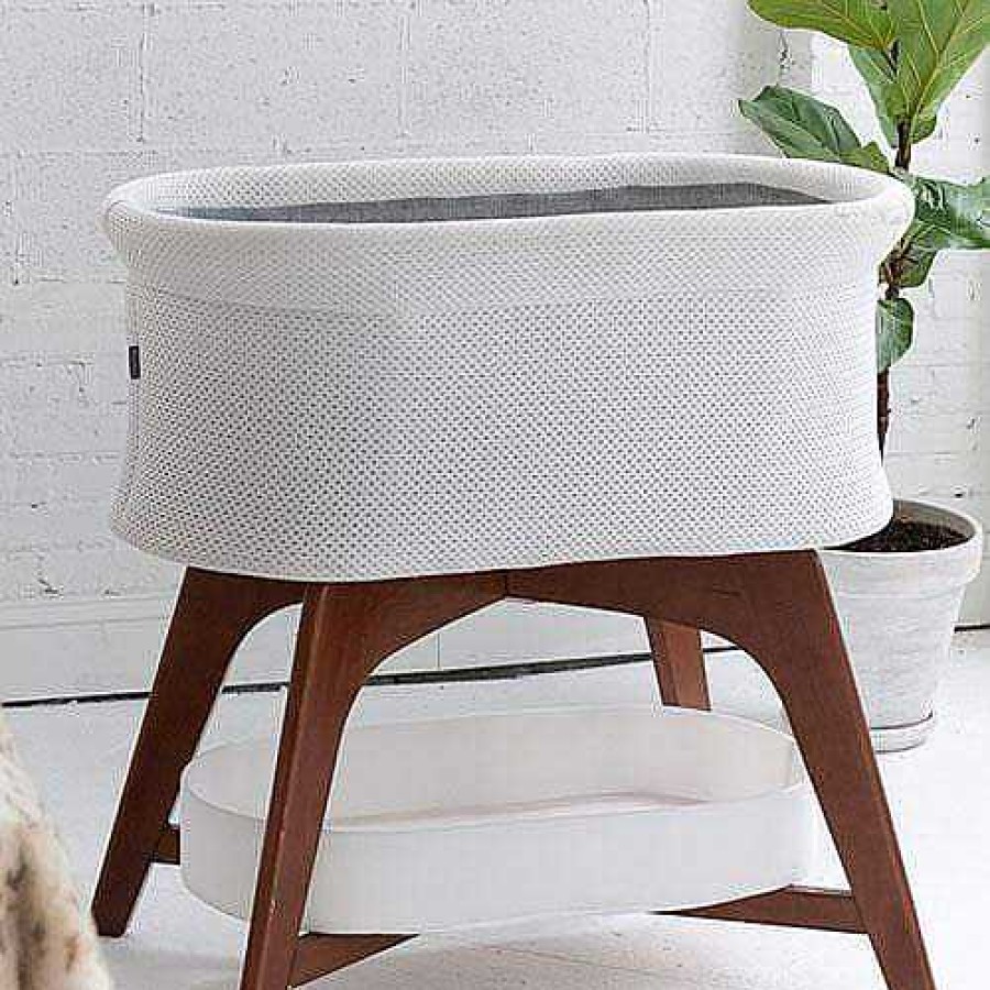 Nursery TruBliss | Trubliss Evi Smart Bassinet (Google Home & Alexa Compatible) White