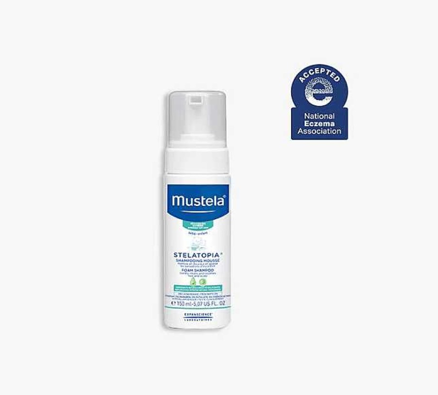 Bath & Care Mustela Perfume And Lotions | Mustela Eczema Prone Stelatopia Foaming Shampoo (5.0 Oz)