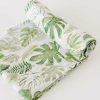 Nursery Little Unicorn Blanket & Swaddles | Little Unicorn Cotton Muslin Swaddle Tropical Leaf