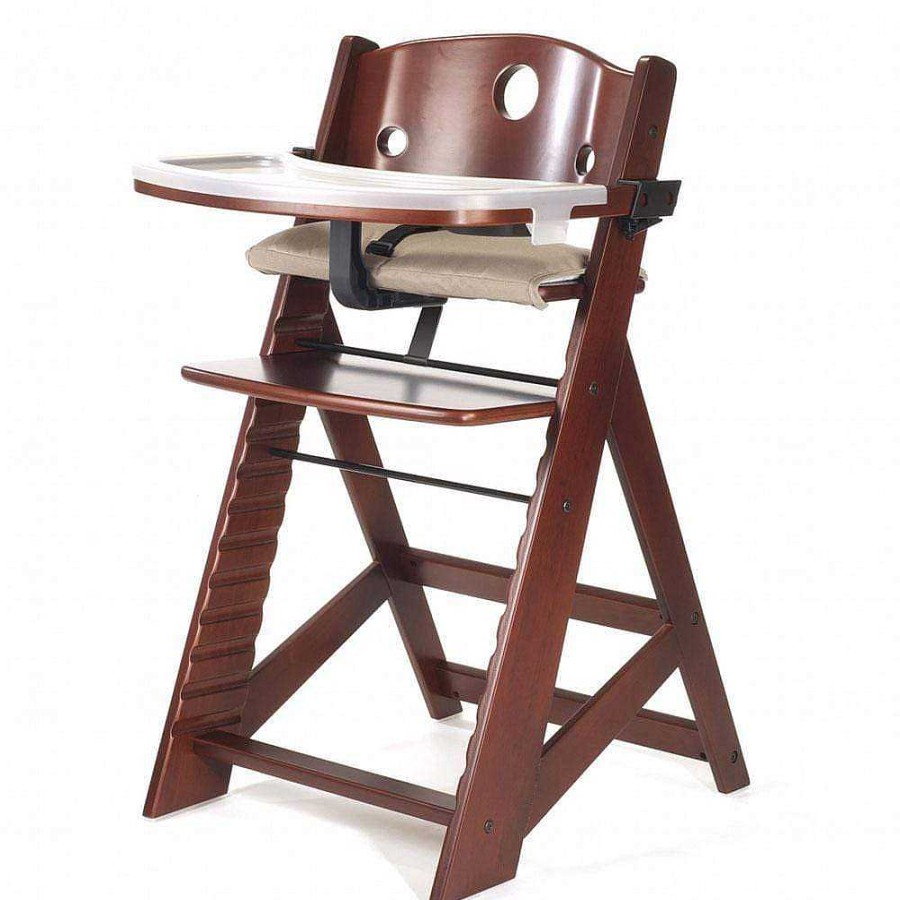 Feeding Keekaroo | Keekaroo Height Right High Chair With Tray Mahogany